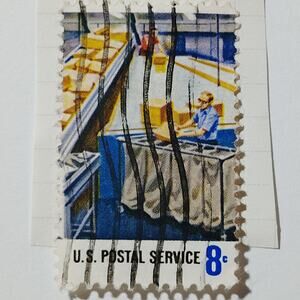 1973 US 8c Sack Sorting Postal Employees Stamp #1495 Used Cancelled